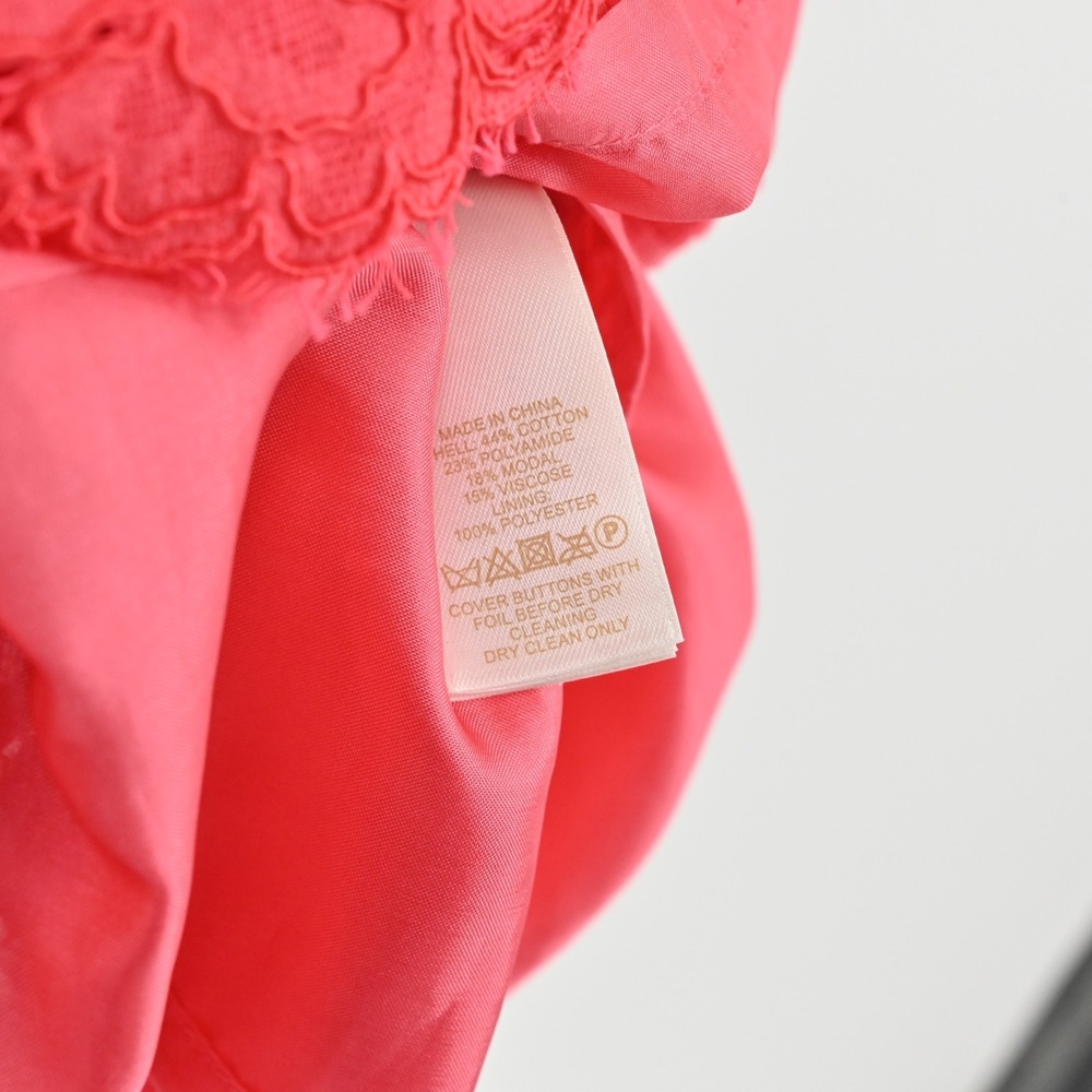 Kate Spade High Low Lace‎ Dress Size 00 Take A Walk On The Wild Side Geranium - Picture 8 of 13
